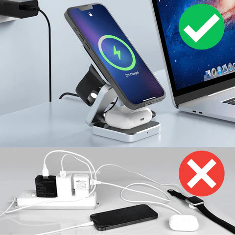 SmartCharge™️ |Den foldbare 3 i 1 magnetiske opladningsstation til Apple